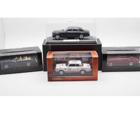 A group of 1:43 scale models by IXO, MINICHAMPS and NOREV, comprising of Rolls Royce automobiles, to include a MINICHAMPS 196