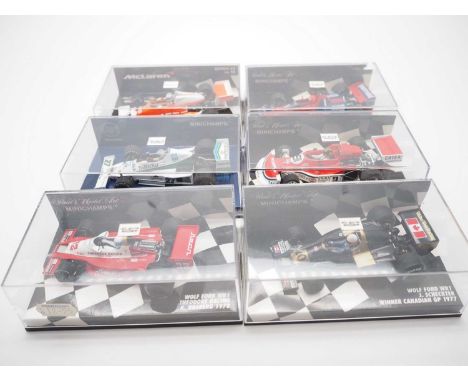 A group of 1:43 scale Formula 1 race cars by MINICHAMPS, comprising of cars from 1977 and 1978 seasons, to include a 1977 McL