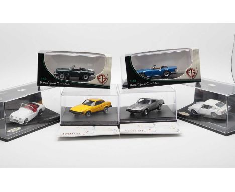 A group of 1:43 scale models by EDISON GIOCATOLLI, VITESSE and TROFEU, comprising of Triumph automobiles, to include a VITESS