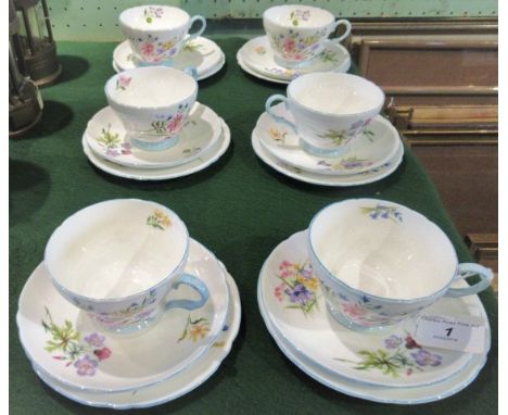 A six place setting Shelley tea service.