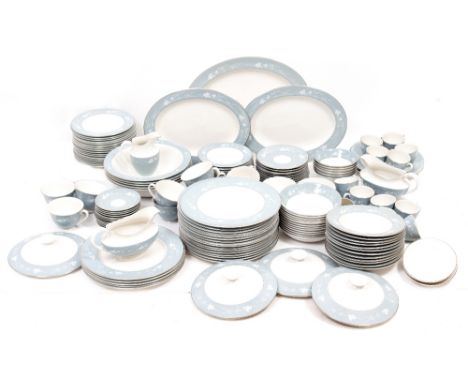 A ROYAL DOULTON 'REFLECTION' EXTENSIVE DINNER SERVICE to include dinner plates, bowls, coffee cups and saucers, milk jug, veg