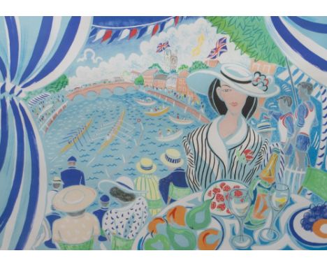 NICHOLAS HELY-HUTCHINSON (b.1955) 'The Boat Race', limited edition lithograph, signed in pencil lower right, 48/500, 53cm x 7