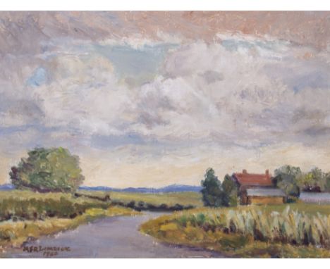 M F R LIMRICK (MID 20TH CENTURY SCHOOL) 'Country Scene', oil on canvas, signed and dated 1960, 37.5cm x 50cm