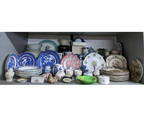 A mixed lot of ceramics to include Minton Haddon Hall, Carlton ware trinket box, Meissen trinket box, Poole stoneware duck, B