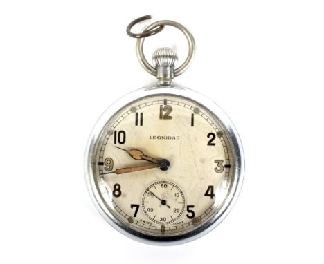 Military/ RAF : An Air Ministry stamped Topwind Leonidas pocket watch with inset seconds dial having the broad arrow 'G S T P