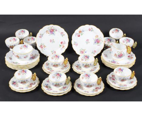 A 1931 Aynsley 12 place Art Deco Butterfly ceramic tea service comprising of 12 side plates,Milk Jug, Sugar Bowl, 6 Breakfast