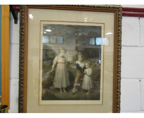 Published by Henry Graves, Gooden &amp; Fox Ltd, Feb. 1924, classical print children in wooded landscape pencil signed 54cm x