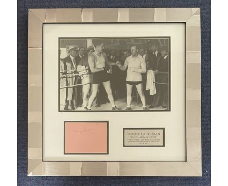 Tommy Loughran 18x18 overall size mounted and framed signature piece. Loughran (November 29, 1902 - July 7, 1982) was an Amer