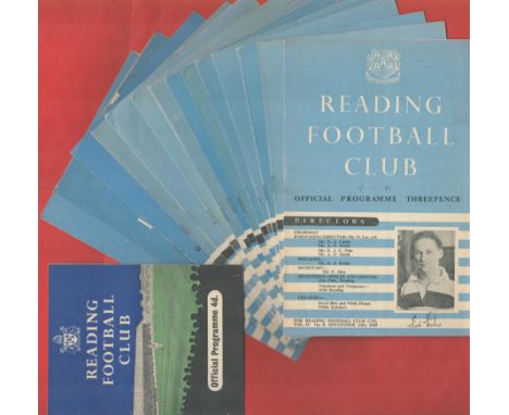 Superb Collection of 17 Vintage Reading Matchday Home Programmes From 1949-1956. Good condition. All autographs come with a C