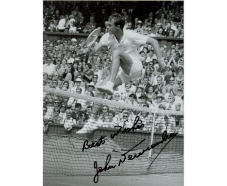 John Newcombe signed 14x11 overall size mounted signature piece. Newcombe AO OBE (born 23 May 1944) is an Australian former p