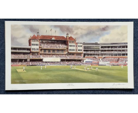 Artist Terry Harrison Signed Colour Print titled The Oval Measuring 18 x 9 inches overall. Signed in pencil. Good condition. 