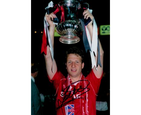 Lee Martin signed Manchester United 12x8 colour photo. Lee Andrew Martin (born 5 February 1968) is an English former football