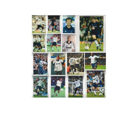 Tottenham Hotspurs FC Collection of 15 Signed 10x8 inch Photos. Signatures include Robbie Keane, K Toda, Stephen Carr, Goran 