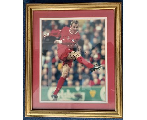 Football Former Liverpool Midfielder Dietmar Hamman Signed 10x8 inch Colour Photo, In Wood Frame Measuring 15x12 approx. Sign