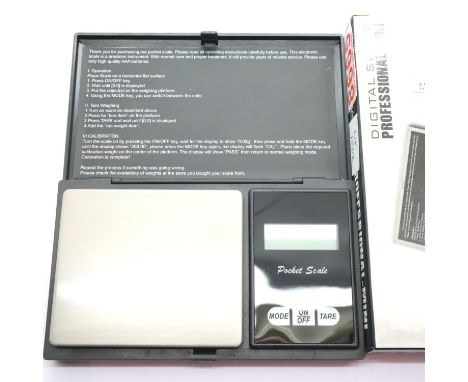 New old stock 500g digital professional mini jewellery scales. P&amp;P Group 1 (£14+VAT for the first lot and £1+VAT for subs