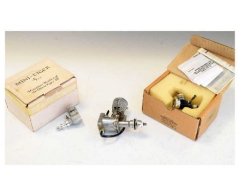 Three model aircraft engines comprising; AE 1cc, Mini-Tiger (replica of the Oliver Tiger III) 5.cc &amp; Frog 175 petrol engi