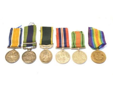Medal group awarded to Private Frederick, J. Williams of the Bedfordshire and Hertfordshire Regiment comprising; First World 