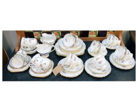 Shelley tea service, and a bird decorated tea service