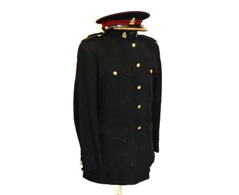 Royal Army Medical Corps (RAMC) uniform with cap, together with a quantity of uniform buttons, etc