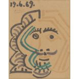 Pablo Picasso. „Tête d'homme“. 1969