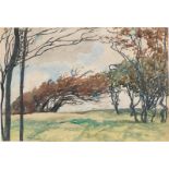 Walter Leistikow. „Verwehte Bäume (Dänemark)“. Um 1900