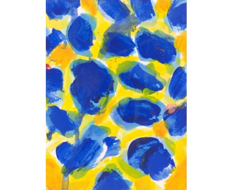 Sam Francis (San Mateo 1923 – 1994 Santa Monica). Ohne Titel. 1959Gouache auf Papier. 16,8 × 12,5 cm (6 ⅝ × 4 ⅞ in.). Rücksei