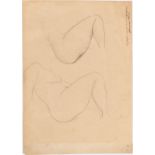 Gustav Klimt. „Zwei Studien eines mit hochgezogenem rechten Knie sitzenden Aktes“ (Fakultätsb…. 1901