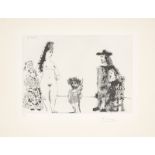 Pablo Picasso. „La Célestine présente sa pupille; avec un enfant au rameau d´olivier“. 1968