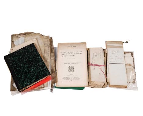 A collection of 18th Century and later ephemera of railway interest, including: Report on the Line of Inland Navigation from 