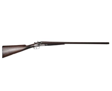 A 19th Century breech loading percussion 12 bore hammer shotgun, by J. F. Smythe, serial no. 1296A, circa 1880, 76cms double 