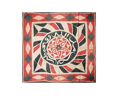 A late 19th Century Egyptian Khayamiya "Victory is from God and Success is Near", cotton appliqué, with central six-sided sta