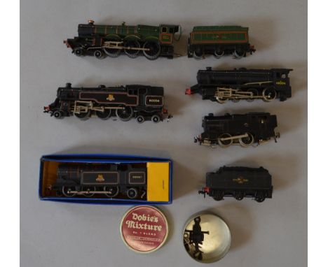 OO gauge. Hornby Dublo. 3 x locomotives, "Bristol Castle", B.R  N2 tank. No.69567 & 2-6-4 tank engine. Together with Dublo 8F