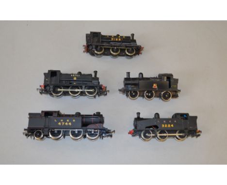 OO Gauge. 5 x locomotives. Includes 2 x white metal bodied locomotives on Tri-ang/Hornby chassis's. 3 x commercially built lo