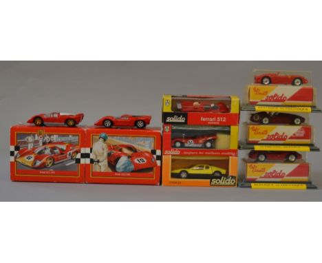 Solido 8 x various Ferrari models. All G/VG in G boxes.