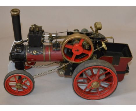 Live steam. Scratch built traction engine approx 3/4 inch scale. Gas fired. Well built, 2 - speed with reverse.