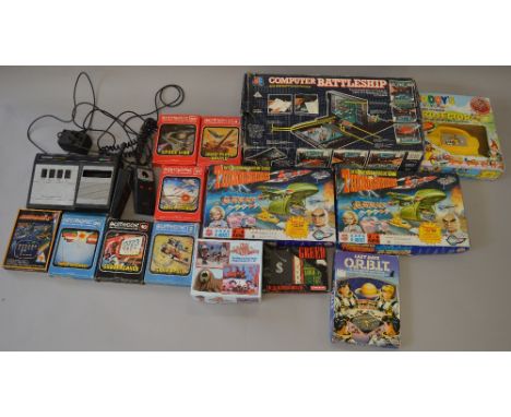 Quantity of assorted vintage board games including Thunderbirds, Star Trek and Magic Roundabout together with an Acetronic ga