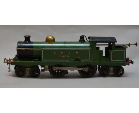 O Gauge. Hornby No.2 c/work 4-4-0 tank engine. L.N.E.R 460. Re-painted. Overall G