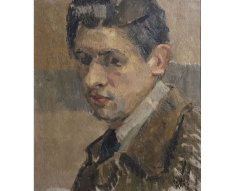 Paul Maas (1890-1962): Self portrait, oil on canvas--Work: 40 x 34 cmÊ Frame: 54,1 x 48,6 cmÊ Provenance:Ê - The reverse with