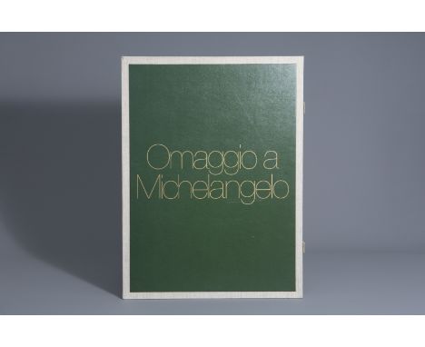 Album 'Omaggio a Michelangelo' with 13 lithographs by a.o. Horst Antes, David Hockney and Marino Marini, ed. 135/200, Bruckma