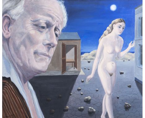 Irne Hamerlinck (1903-1995): 'Portrait de Paul Delvaux', oil on canvas--Work: 92 x 73 cmÊ Frame: 112 x 93,5 cmÊ Irne Hamerlin