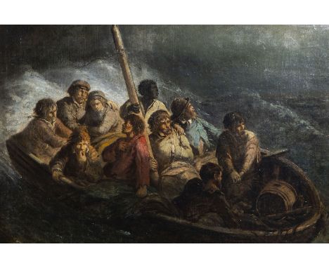 William Louis Angus (1823-1916, in the manner of): Storm at sea, oil on canvas--Work: 49,9 x 39,9 cmÊ Frame: 68,7 x 58,6 cmÊ 