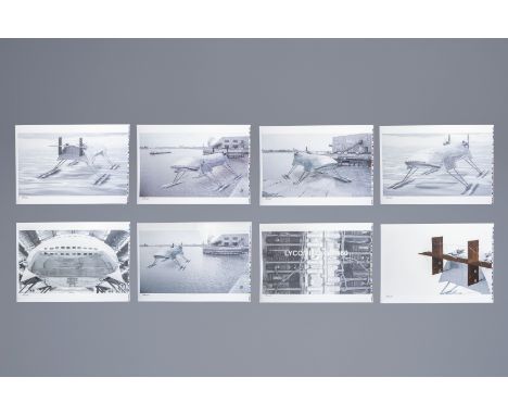 Panamarenko (1940-2019): A set of eight different proofs for the 'Scotch Gambit' project, 2000--72,2 x 51 cm -- Please reques