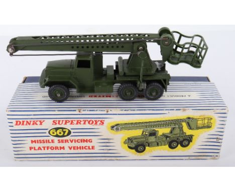 Dinky Toys 667 Missile Servicing Vehicle, military green body, in near mint original condition, with a good original blue/whi