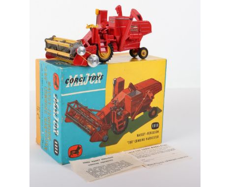 Corgi Major Toys 1111 Massey-Ferguson “780” Combine Harvester, 1st issue, with yellow metal tines (no metal fatigue), red bod