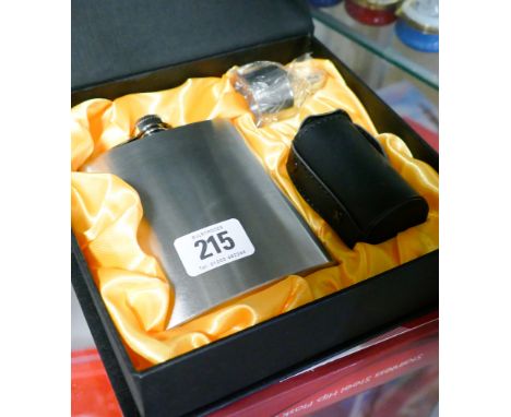 Stainless steel hip flask set 