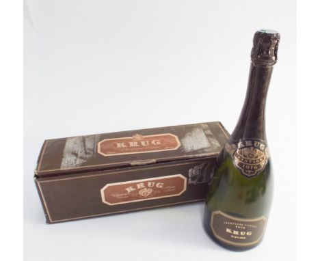 Bottle of 1976 Vintage Krug Champagne in original box