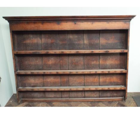 Antique oak shelf dresser back, 6'3 wide x 5' high 