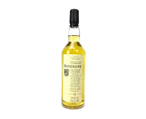 ROSEBANK AGED 12 YEARS FLORA &amp; FAUNA Single Malt Scotch Whisky 70cl, 43% volume.
