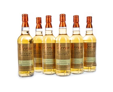 ARRAN FOUNDER'S RESERVE (6) Single Malt Scotch Whisky 70cl, 43% volume, in carton. Six bottles.