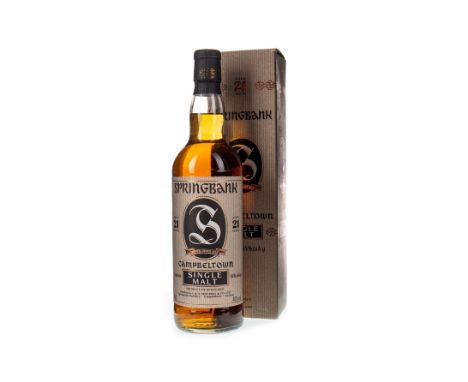 SPRINGBANK 21 YEARS OLD Single Malt Scotch Whisky 70cl, 46% volume, in carton.